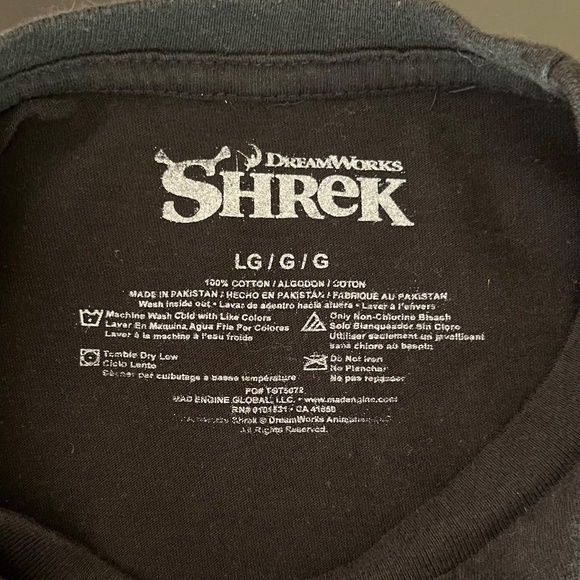 Men's Shrek Donkey Black Graphic T-Shirt - Large - Picture 5 of 5